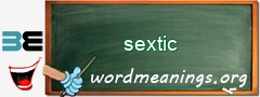 WordMeaning blackboard for sextic